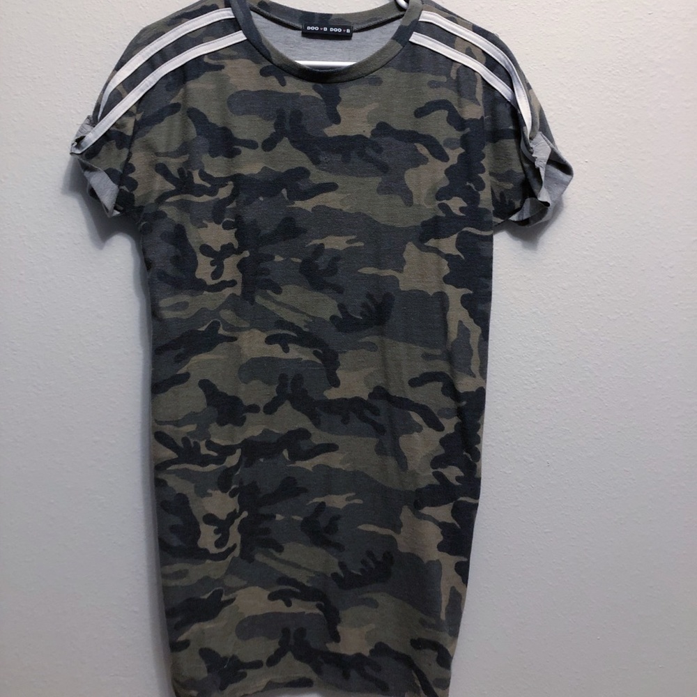 Camo print tshirt dress